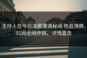 主持人在今日凌晨遭遇秘闻 热血沸腾，91网全网炸锅，详情直击